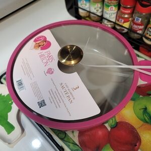 Pink Non-Stick Frying Pan with Lid Paris Hilton Tropic pink